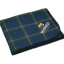 Aberdeen Fleece Blanket - Embroidered