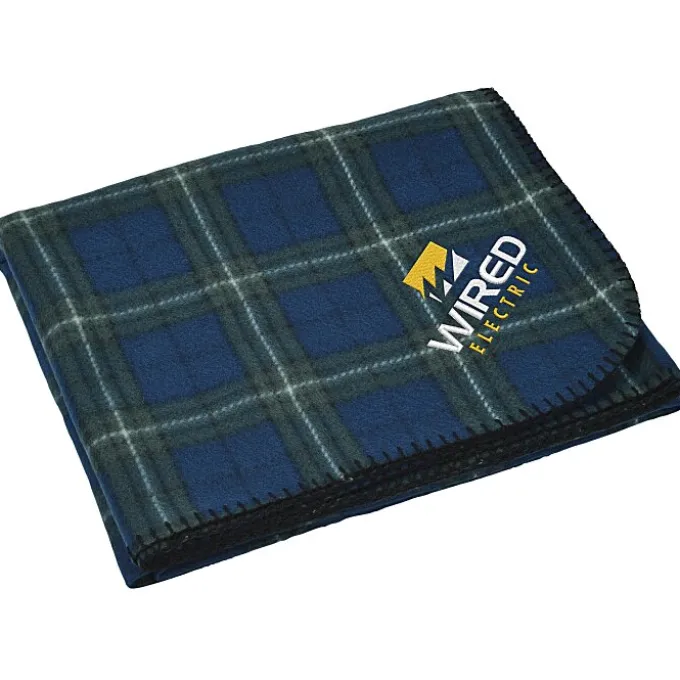 Aberdeen Fleece Blanket - Embroidered