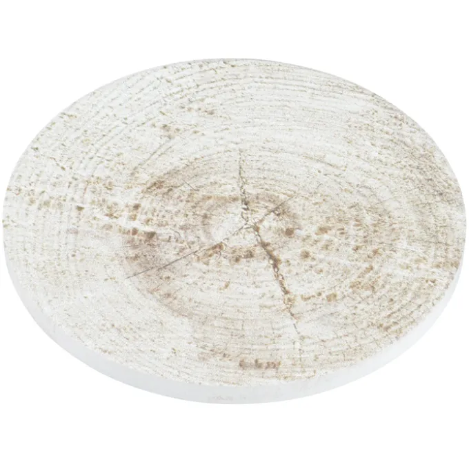 Absorbent Stone Coaster - Round - Rustic Wood