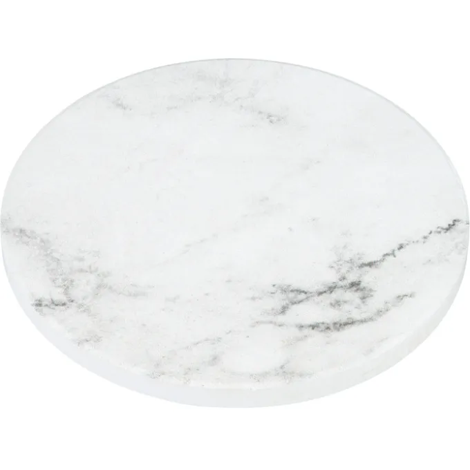 Absorbent Stone Coaster - Round - White Marble