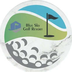 Absorbent Stone Coaster - Round - White Marble