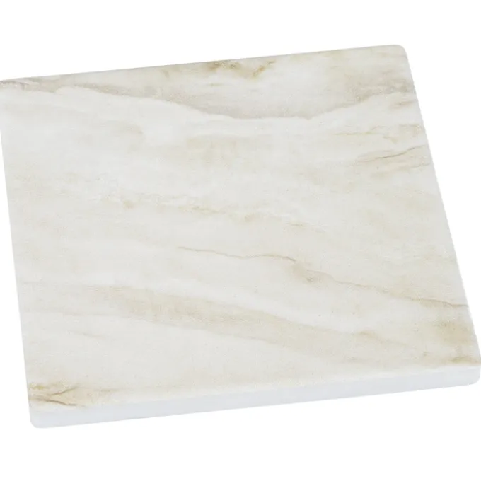 Absorbent Stone Coaster - Square - Beige Marble