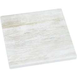 Absorbent Stone Coaster - Square - Whitewashed Wood