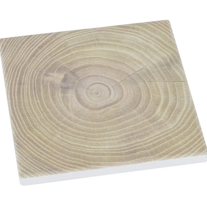 Absorbent Stone Coaster - Square - Dark Wood