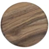 Acacia Wood 4-Piece Coaster Set in Metal Stand - Round