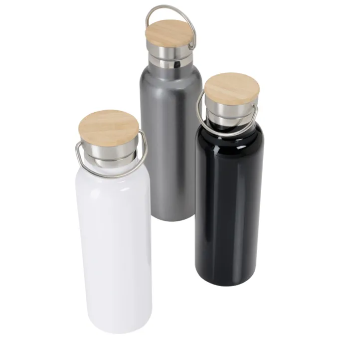 Accord Vacuum Bottle with Wood Lid - 21 oz - 24 hr
