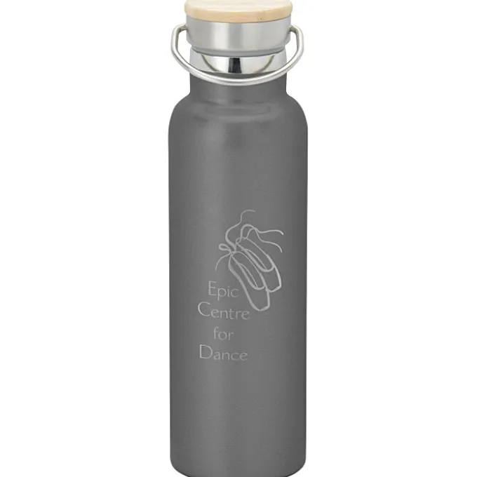Accord Vacuum Bottle with Wood Lid - 21 oz - Laser Engraved