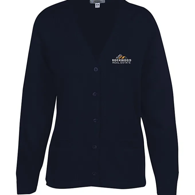 Acrylic V-Neck Cardigan - Ladies' - 24 hr