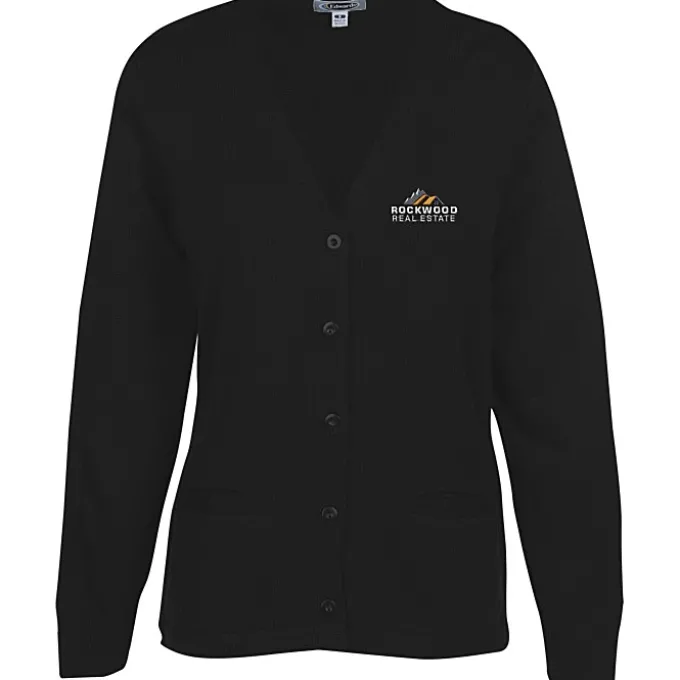 Acrylic V-Neck Cardigan - Ladies' - 24 hr