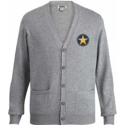 Acrylic V-Neck Cardigan with Pockets - Men's