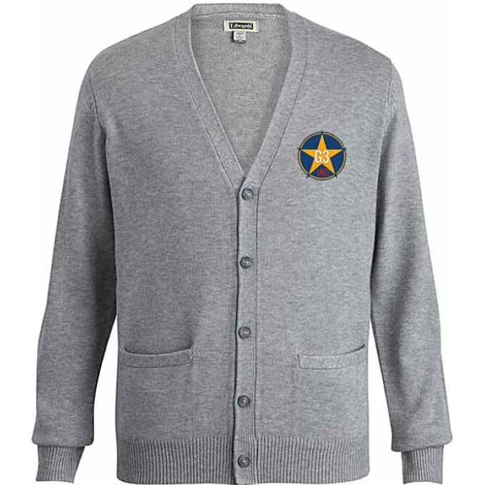 Acrylic V-Neck Cardigan with Pockets - Men's - 24 hr