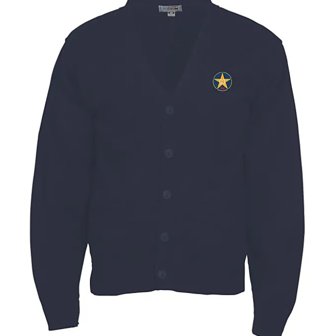 Acrylic V-Neck Cardigan with Pockets - Men's - 24 hr