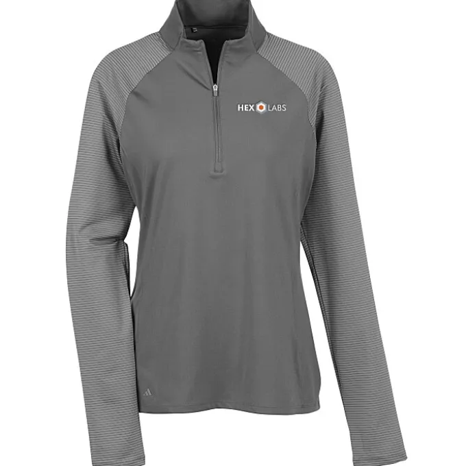 adidas Stripe Block 1/4-Zip Pullover - Ladies'