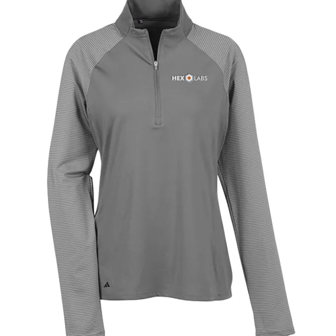 adidas Stripe Block 1/4-Zip Pullover - Ladies'