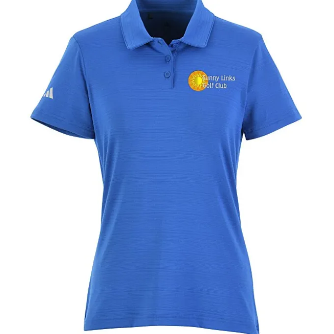 adidas Textured Stripe Polo - Ladies'
