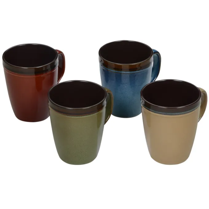 Antigua Reactive Glaze Mug - 12 oz - Deep Etch