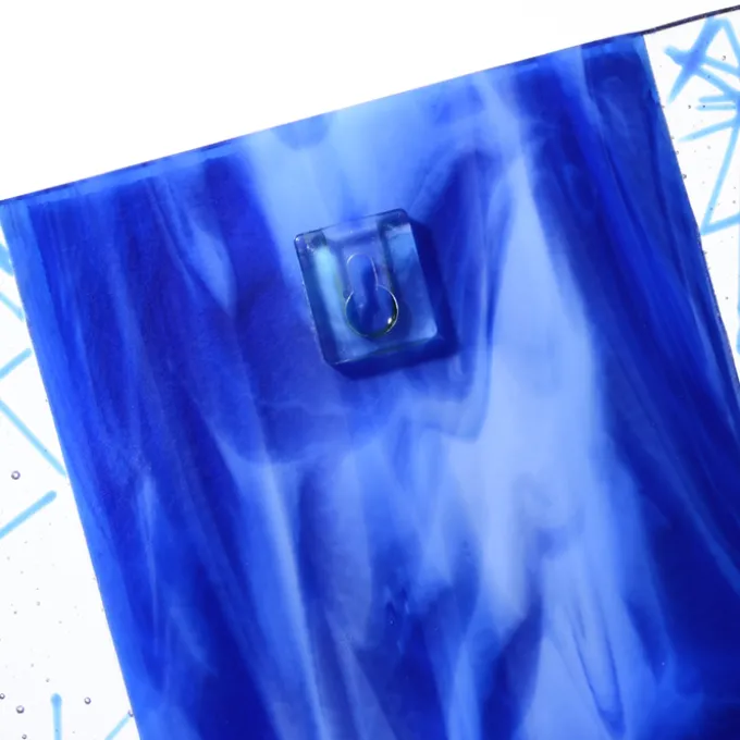 Art Glass Fusion Plaque - Blue