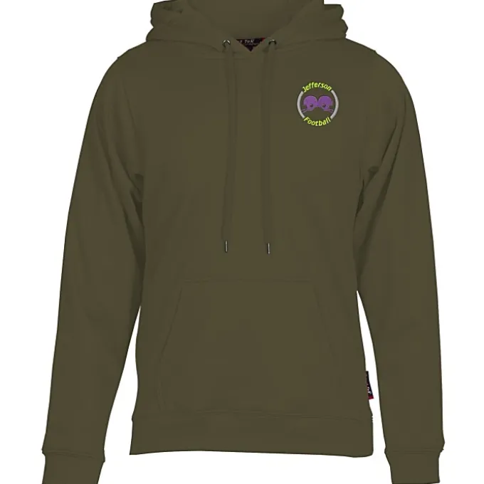 Athletic Fleece Pullover Hoodie - Embroidered