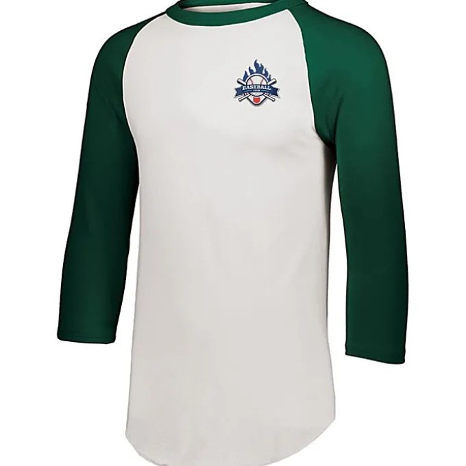 Augusta 3/4 Sleeve Baseball Jersey - Youth - Embroidered