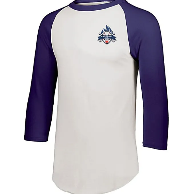 Augusta 3/4 Sleeve Baseball Jersey - Youth - Embroidered