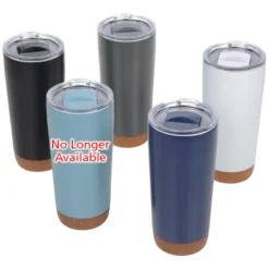 Austin Vacuum Tumbler with Cork Bottom - 20 oz. - Laser Engraved