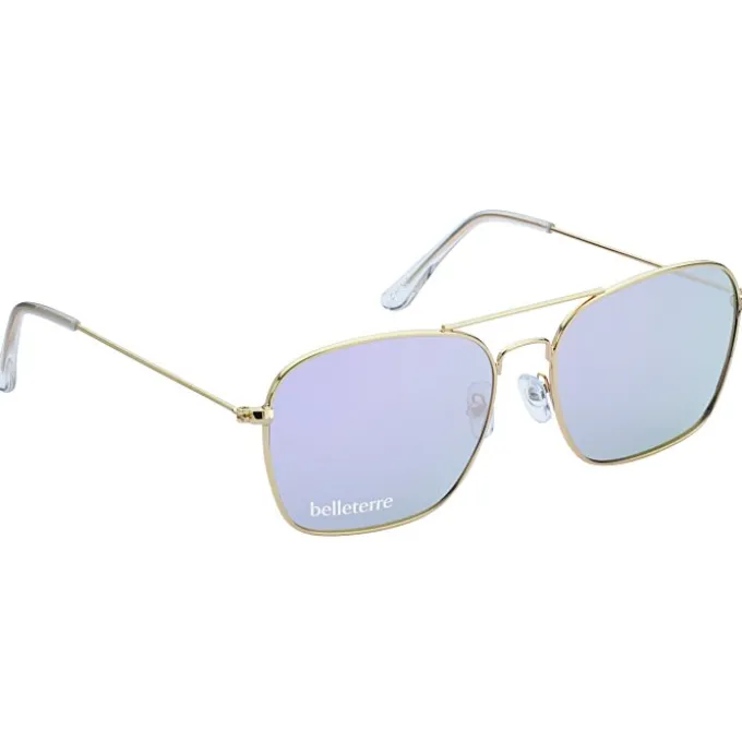 Aviator Sunglasses with Mirrored Lens
