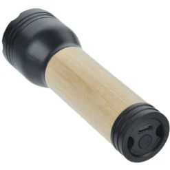 Bamboo Accent Rechargeable Flashlight