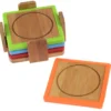 Bamboo and Silicone Coaster Set