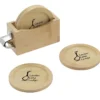 Bamboo Coaster Set with Bottle Opener