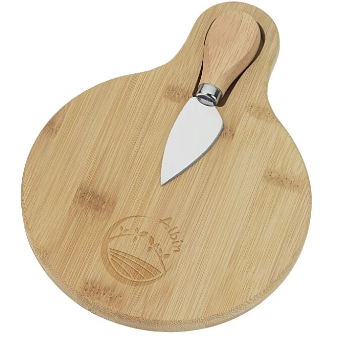 Bamboo Cutting Board with Cheese Knife