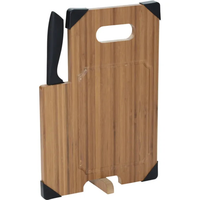 Bamboo Cutting Board with Knife