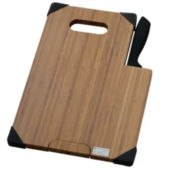 Bamboo Cutting Board with Knife