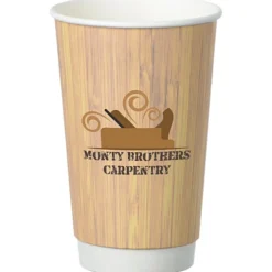 Bamboo Full Color Insulated Paper Cup - 16 oz.