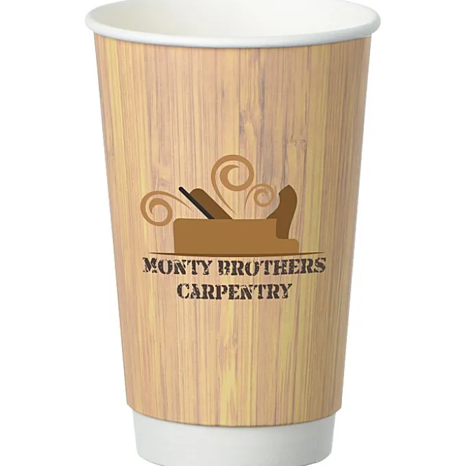 Bamboo Full Color Insulated Paper Cup - 16 oz.