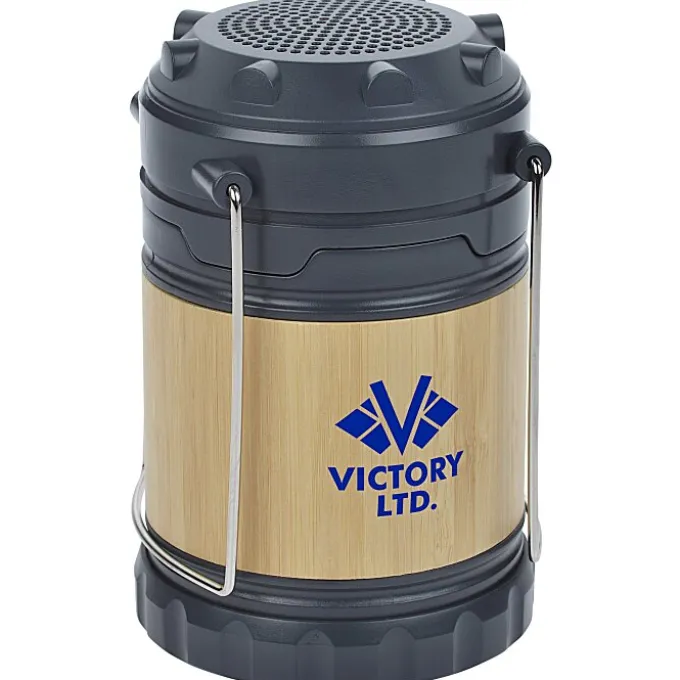 Bamboo Pop Up Lantern with Bluetooth Speaker - 24 hr