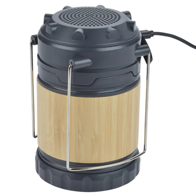 Bamboo Pop Up Lantern with Bluetooth Speaker - 24 hr