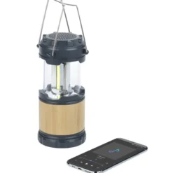 Bamboo Pop Up Lantern with Bluetooth Speaker - 24 hr