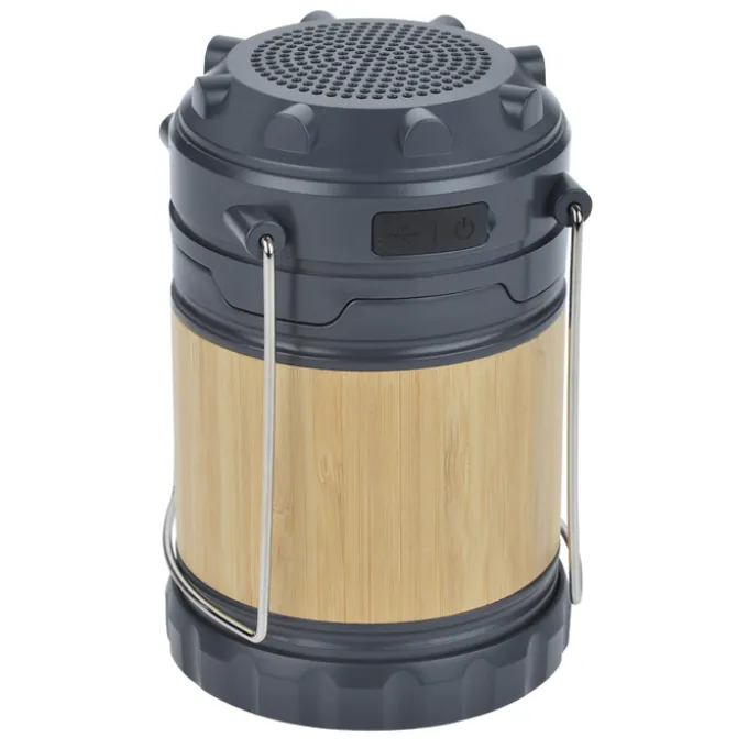 Bamboo Pop Up Lantern with Bluetooth Speaker - 24 hr