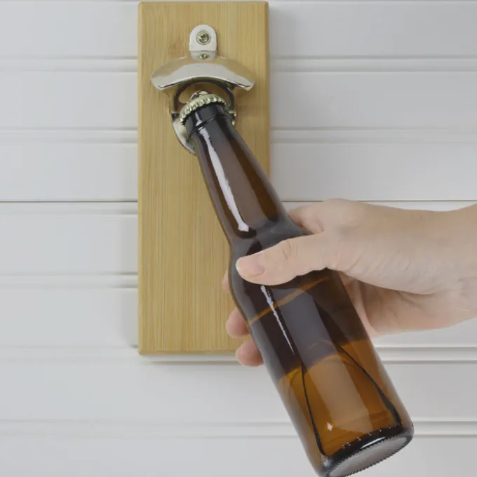 Bamboo Wall Bottle Opener