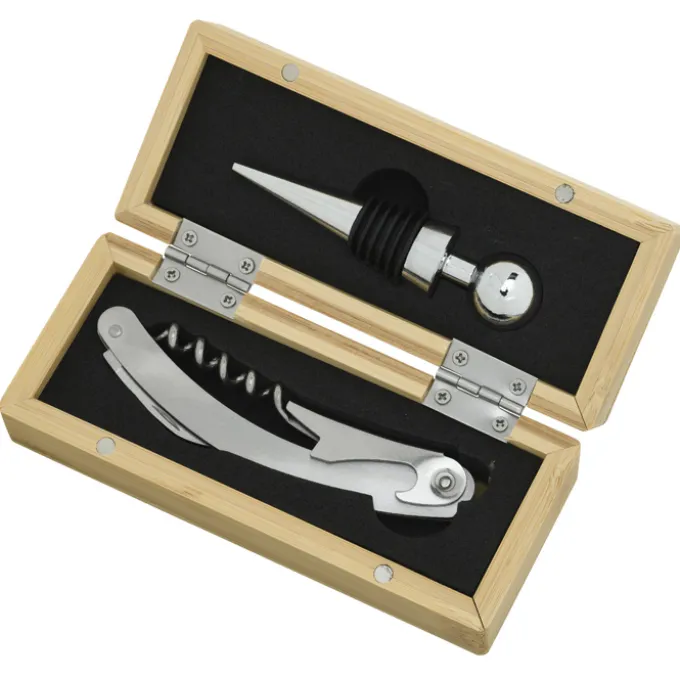 Bamboo Wine Opener 2-Piece Set