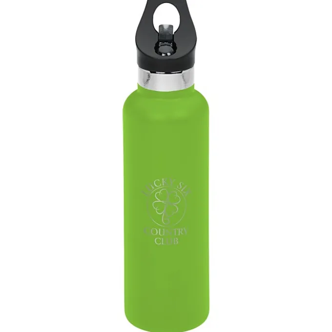 Basecamp Tundra Vacuum Bottle with Flip Straw Lid - 20 oz. - Laser Engraved