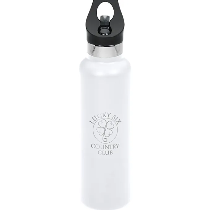 Basecamp Tundra Vacuum Bottle with Flip Straw Lid - 20 oz. - Laser Engraved
