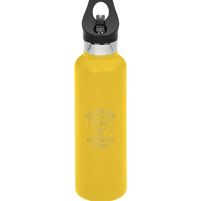 Basecamp Tundra Vacuum Bottle with Flip Straw Lid - 20 oz. - Laser Engraved