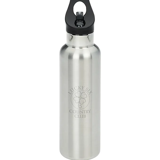 Basecamp Tundra Vacuum Bottle with Flip Straw Lid - 20 oz. - Laser Engraved