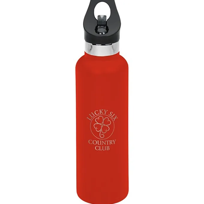 Basecamp Tundra Vacuum Bottle with Flip Straw Lid - 20 oz. - Laser Engraved