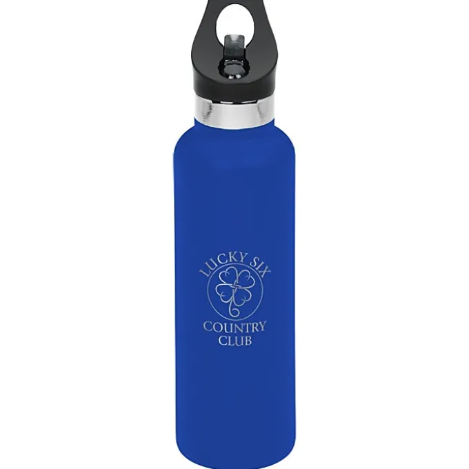 Basecamp Tundra Vacuum Bottle with Flip Straw Lid - 20 oz. - Laser Engraved