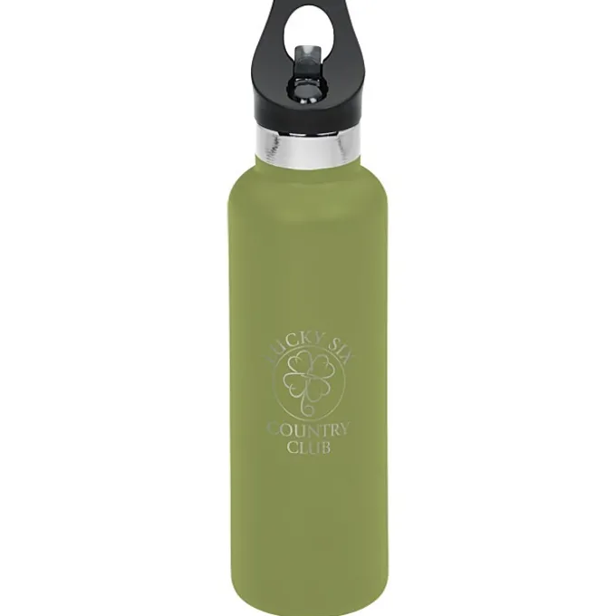 Basecamp Tundra Vacuum Bottle with Flip Straw Lid - 20 oz. - Laser Engraved
