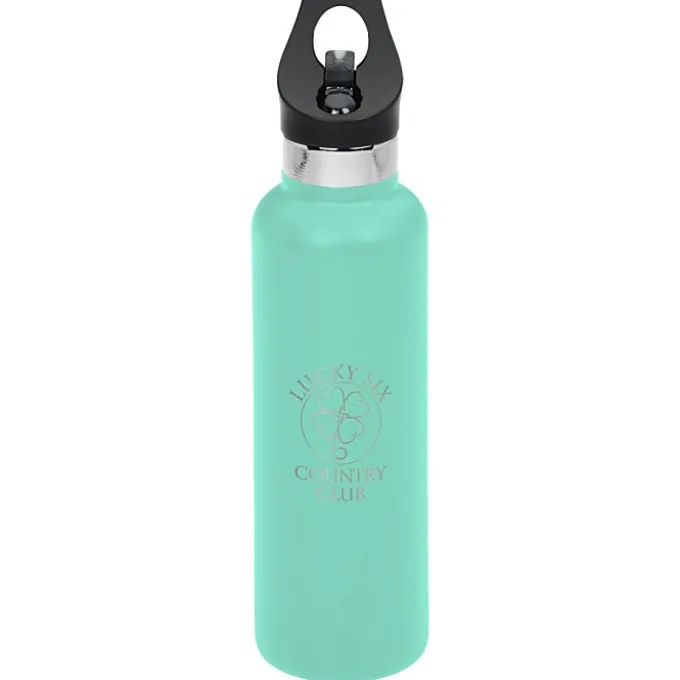 Basecamp Tundra Vacuum Bottle with Flip Straw Lid - 20 oz. - Laser Engraved