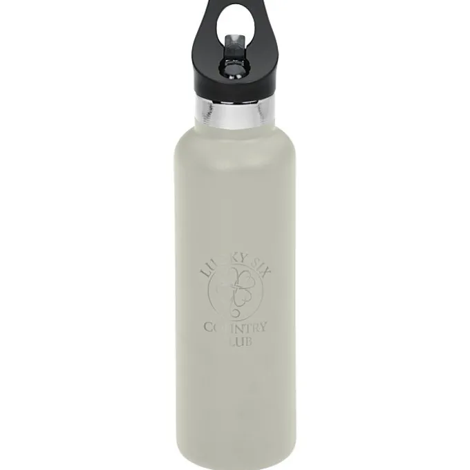 Basecamp Tundra Vacuum Bottle with Flip Straw Lid - 20 oz. - Laser Engraved