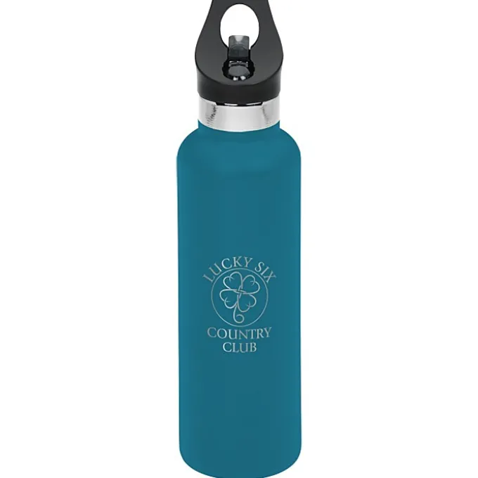 Basecamp Tundra Vacuum Bottle with Flip Straw Lid - 20 oz. - Laser Engraved